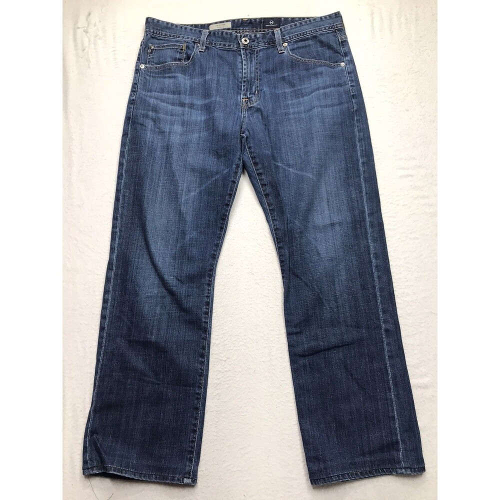 ADRIANO GOLDSCHMIED Protege Jean Men 36x30 Whisker Straight Leg Stretch USA Made